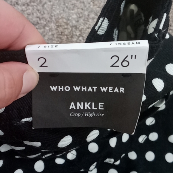 Who What Wear Polka Dot High Rise Ankle Pants - Picture 5 of 6